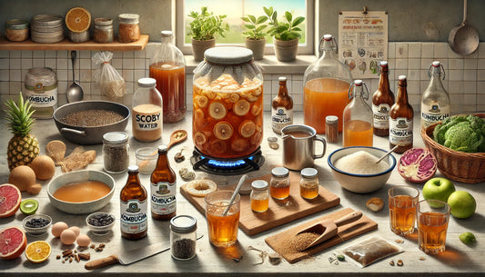 Brewing Homemade Kombucha Steps