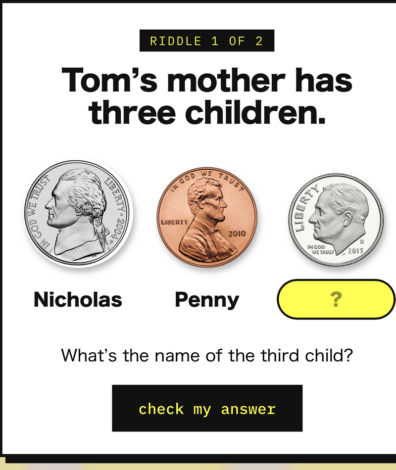 Two Riddles: Tom's Mom and Nova's Dad