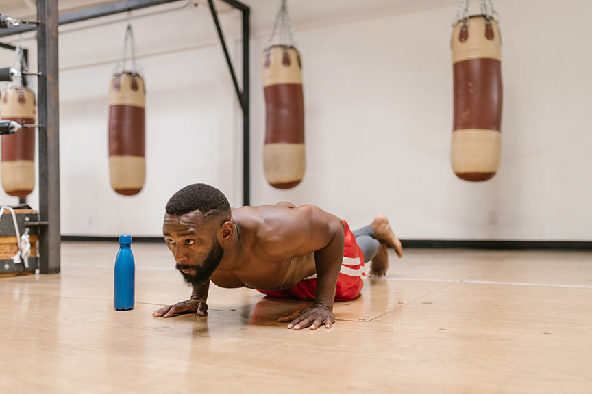 ten push-ups, sometimes ten squats