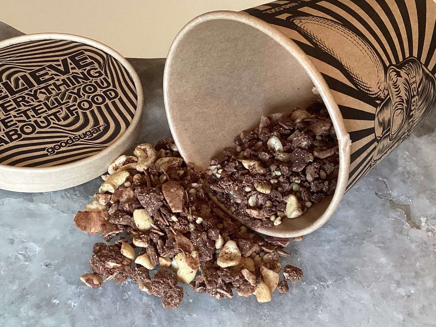 open heart chocolate granola