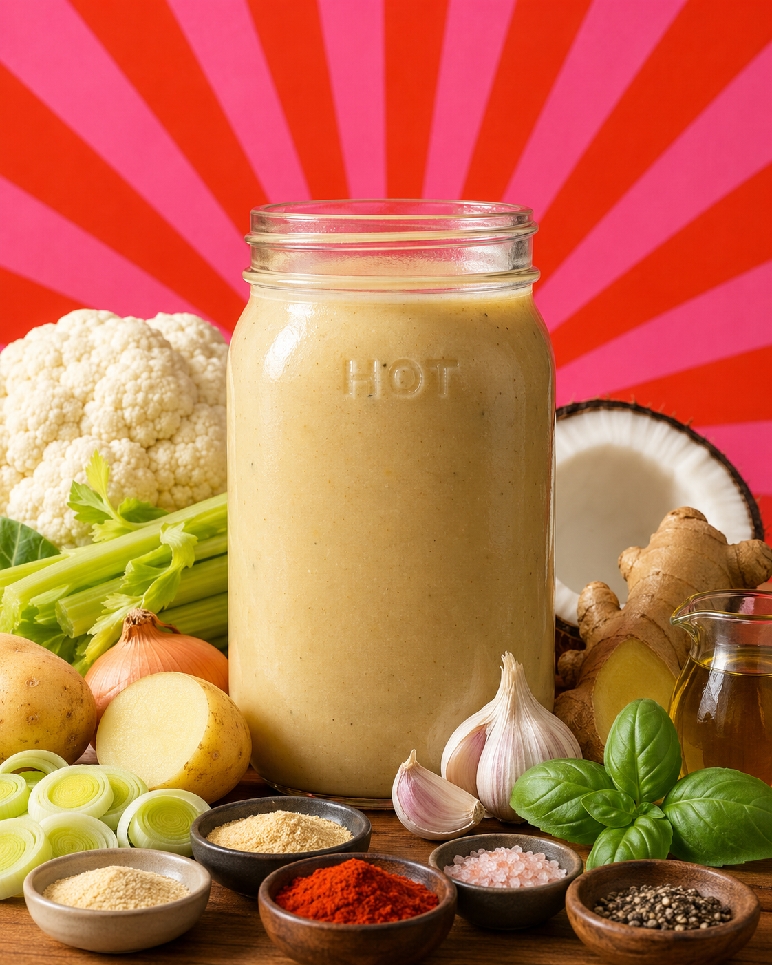 cauliflower soup 16 oz. (hot)