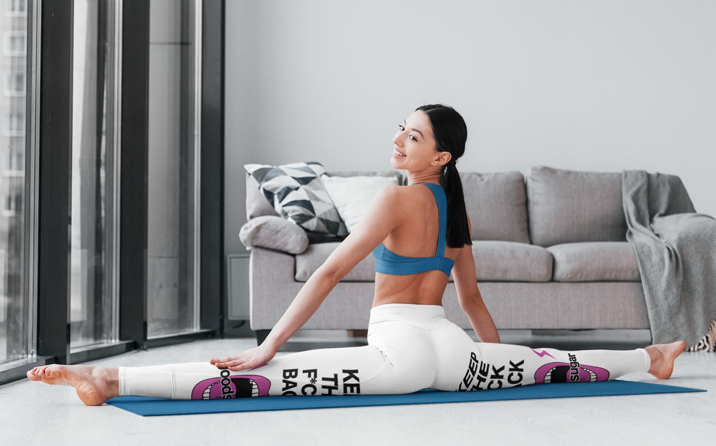 KEEP THE F*CK BACK Women's Yoga Tights