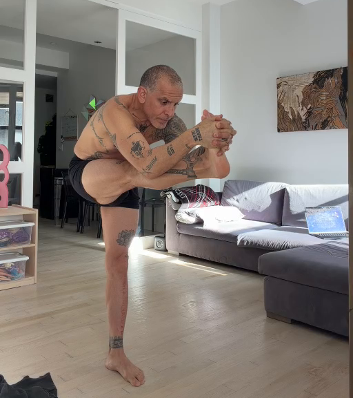 Standing Head to Knee Pose (Hot Yoga)