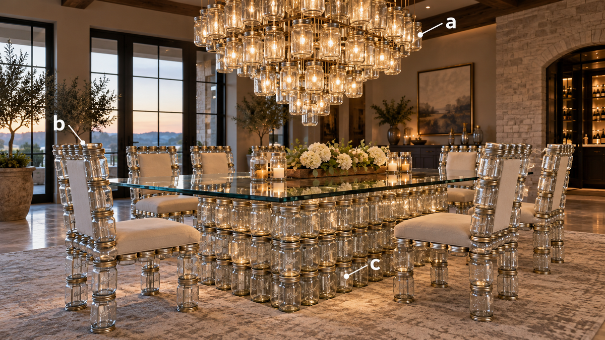 The Mason Jar Dining Room Ensemble
