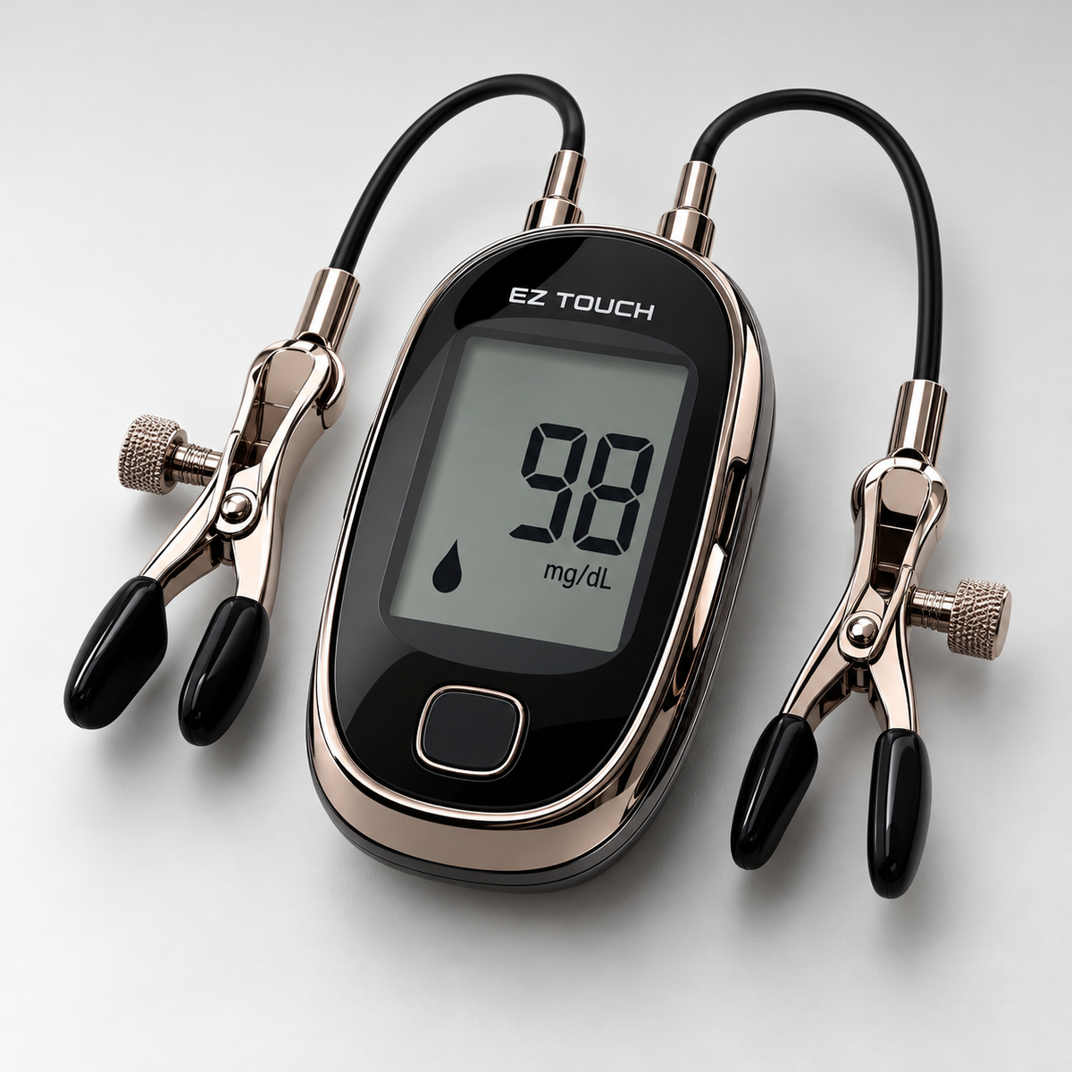 Introducing the goodsugar Nipple Clamp Health Monitor. Forget finger pricks and awkward scales. Two clamps, one quick squeeze, and you’ll know your blood sugar, your BMI and exactly how much you regret clicking “buy.” Clinically tested on our COO, who has asked for a raise. Fits all body types. Bluetooth-enabled, battery-free and powered entirely by your screaming. Results in 10 seconds, tears in 3. Not FDA approved. Not doctor approved. Not approved by anyone, actually. Clamp responsibly.