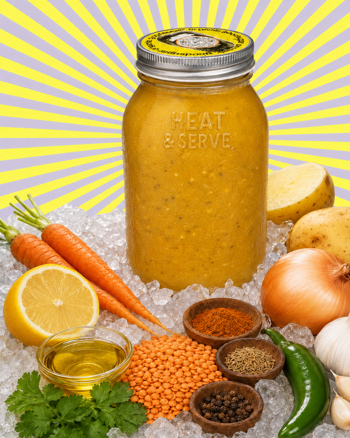 egyptian red lentil 32 oz. (heat & serve)