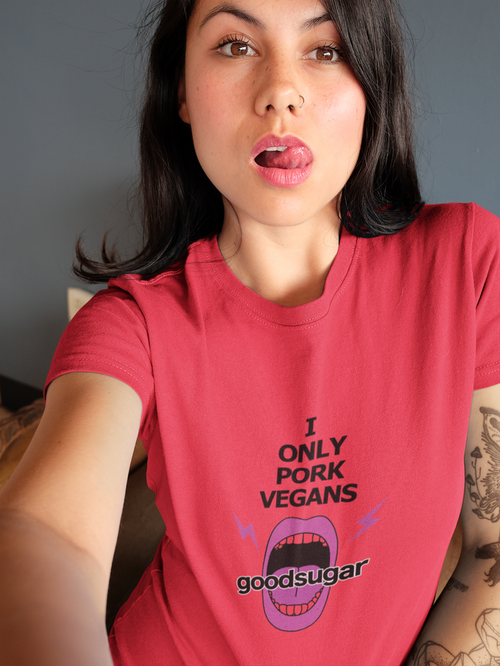t-shirt: 'I Only Pork Vegans'