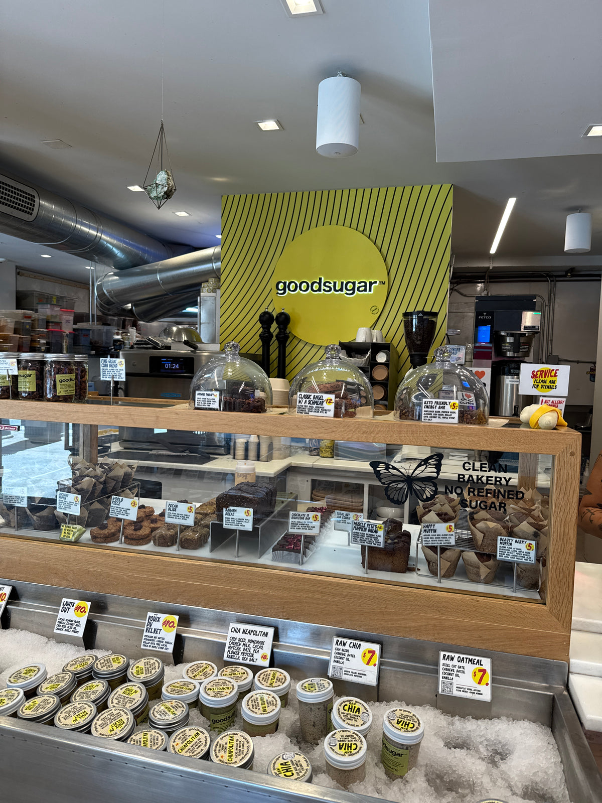 Just a gluten-free bakery and some food in ice chests. goodsugar, 2026.