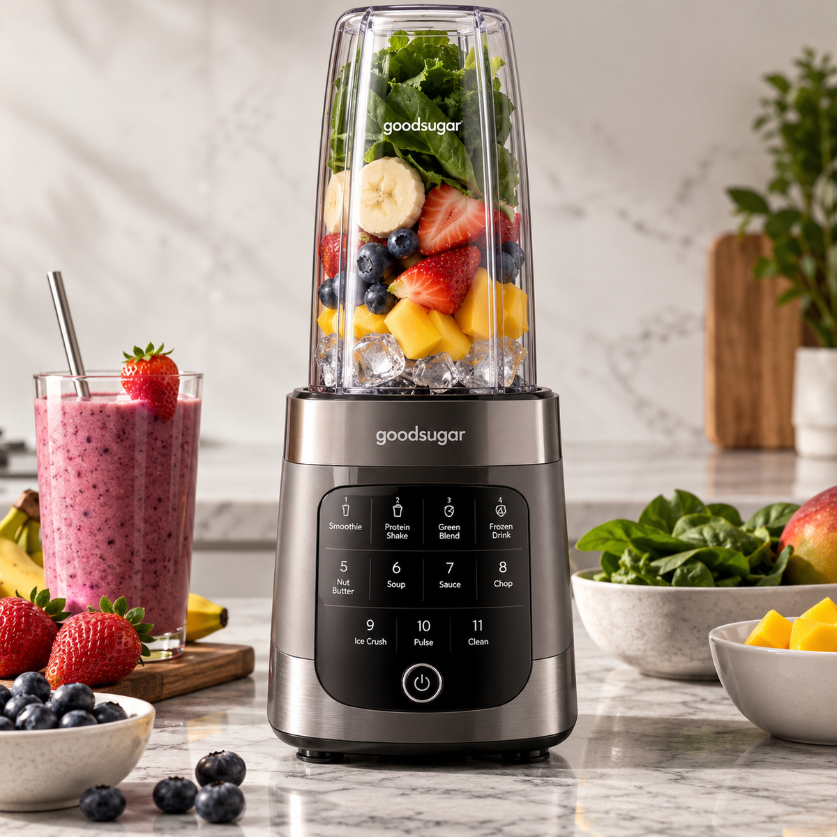 Introducing the goodsugar 2-Horsepower Blender. Most blenders go to 10. Ours goes to 11. Why not just make 10 louder? Because this one goes to 11. Pulverizes kale, frozen mango and your neighbor’s sense of peace. Smoothies come out so smooth they apologize. Comes with a safety lid, ear protection and a waiver your lawyer will love. Not recommended for small kitchens, small dogs or small talk. Turn it up. All the way. Eleven. Rock on.